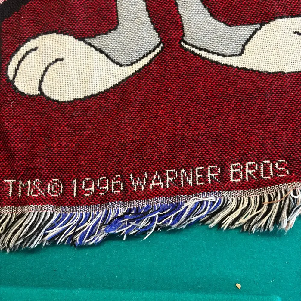 Vintage Space Jam 1996 Bugs Bunny Michael Jordan Tapestry Throw Blanket